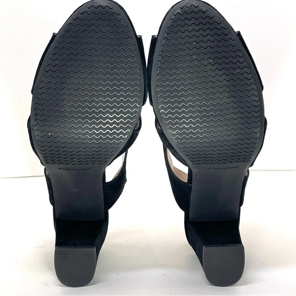 NWOT‎ Eric Michael Women’s Portugal Lark Black Leather Heels Size EU 42 (11-12)